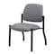 Boss Office Products Patient Guest Armless Chair, Black Steel Frame, Gray Antimicrobial Vinyl, 300 lb Capacity B9595AM-GY - alternate 1